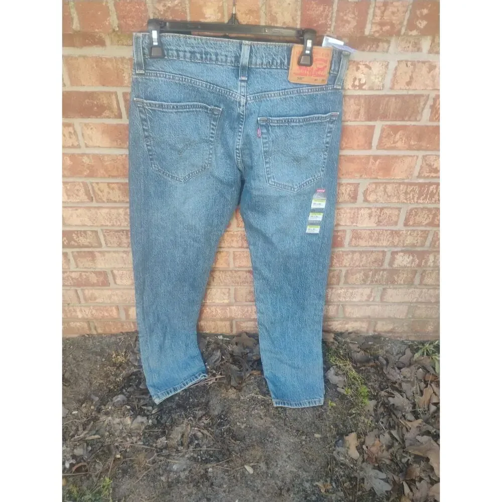 Levi’s 502 Taper Fit Jeans Men’s 30x30 Medium Wash Blue Denim Red Tab Work Pants